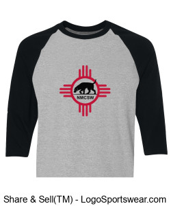 Grey and Black Baseball shirt Design Zoom